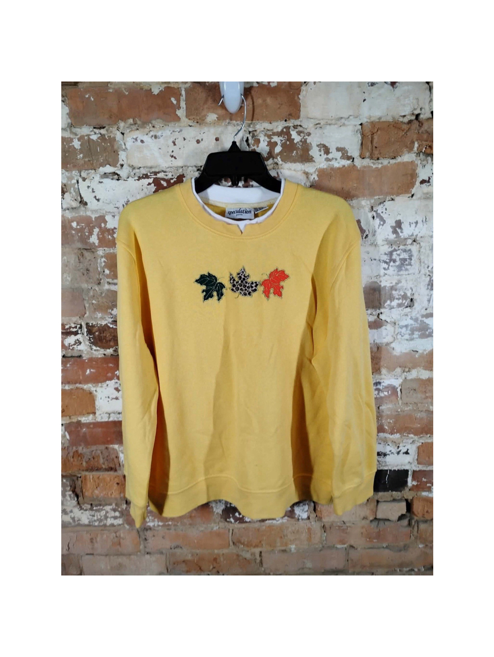 Vtg Speculation Woman Sweatshirt Sz PXL Embroidered Pumpkin Autumn